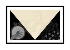 ERTE Summer Snow Original Color Serigraph Art Deco Female Portrait Hand Signed