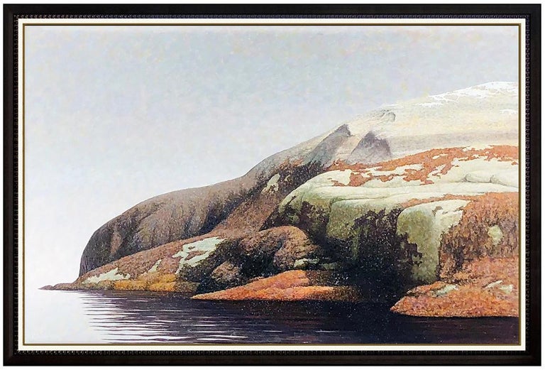 Phil Schirmer Phil Schirmer Original Egg Tempera Painting On Board Signed Landscape Framed Art