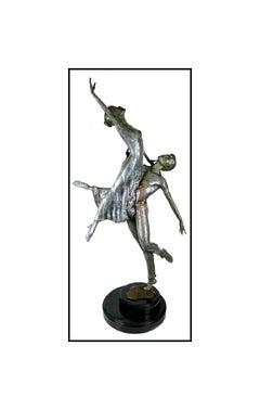 Mario Jason Large Bronze Sculpture Signed Pasion Nocturna Dance Full Round Art