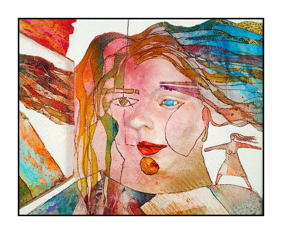 Haul House Original Oil Painting On Board Relief Sculpture Signed Modern Artwork For Sale 2