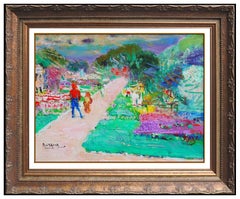 Yoshio Aoyama Original Oil Painting On Board Signed Japanese Landscape Artwork
