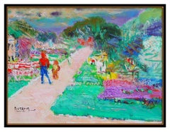 Yoshio Aoyama Original Oil Painting On Board Signed Japanese Landscape Artwork