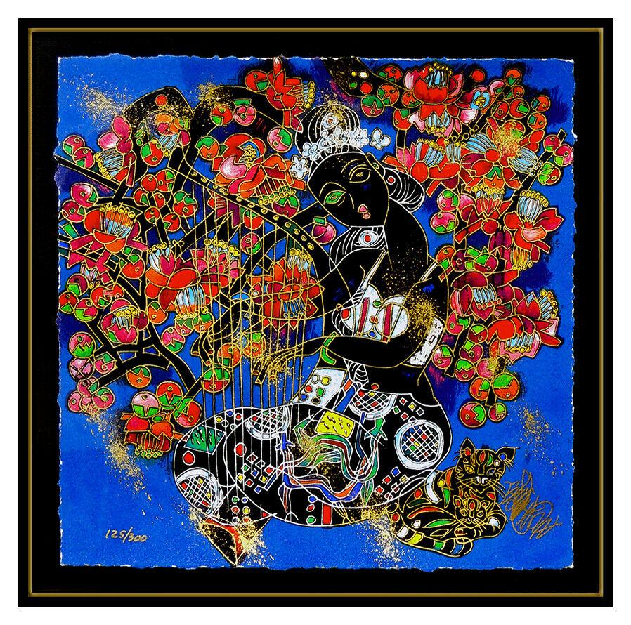 Jiang Tie Feng Song Of The Seasons 4 Color Serigraph Signed Chinese Modern Art - Contemporary Print by Tiefeng Jiang