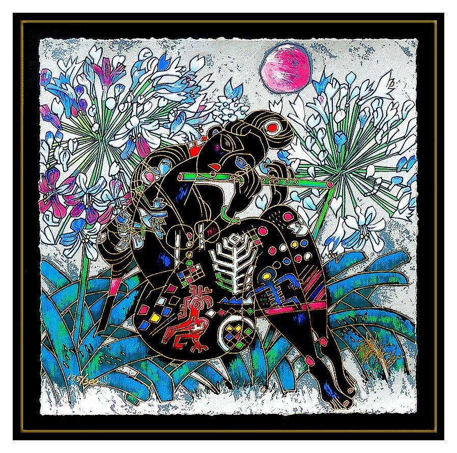 Jiang Tie Feng Song Of The Seasons 4 Color Serigraph Signed Chinese Modern Art - Black Figurative Print by Tiefeng Jiang