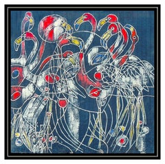 Jiang Tie Feng Original Gouache Painting Signed Chinese Wildlife Modern Artwork