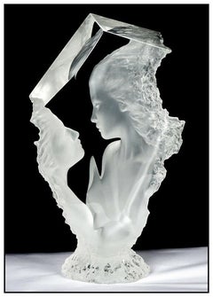 Michael Wilkinson Large Acrylic Sculpture Signed Relief Art Oracle Nude Female