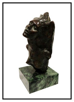 Frederick Hart Firebird Bronze Sculpture Signed Female Bust Full Round Artwork