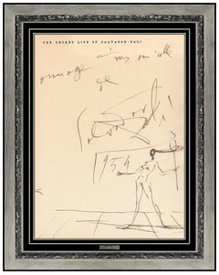 Salvador Dali RARE Original Ink Drawing Signed Surreal Nude Artwork Gala Venus