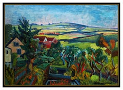 Bruno Krauskopf Oil Painting on Board Original Signed Landscape Authentic Art