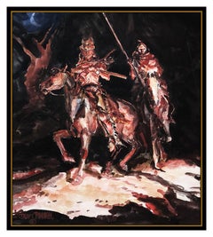 Dave Powell Original Painting On Board Native American Signed Watercolor Artwork