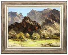 Bill Freeman Original Oil On Canvas Painting Signed Western Landscape Framed Art