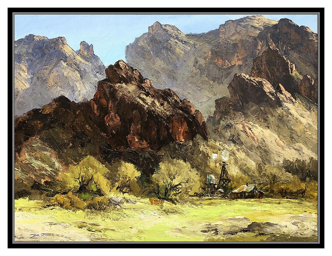 Bill Freeman Original Oil On Canvas Painting Signed Western Landscape Framed Art im Angebot 1