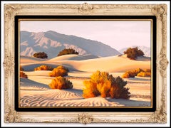 June Carey Original Oil Painting on Board Signed Large Desert Landscape Artwork