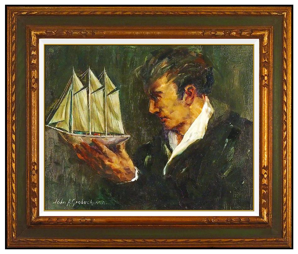 John Grabach Authentic &Original Oil Painting on Canvas, Professionally Custom Framed in its Vintage Moulding and listed with the Submit Best Offer option

Accepting Offers Now: This is a spectacular and bold Oil Painting on Canvas by Legendary