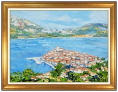 Renee Theobald Original Oil Painting On Canvas Signed Large Seascape Framed Art