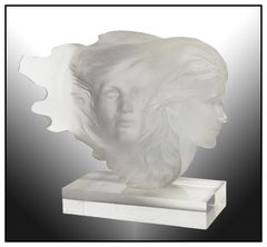 Frederick Hart Original Acrylic Sculpture Herself Signed Female Portrait Artwork