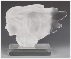 Frederick Hart Original Acrylic Sculpture Herself Signed Female Portrait Artwork