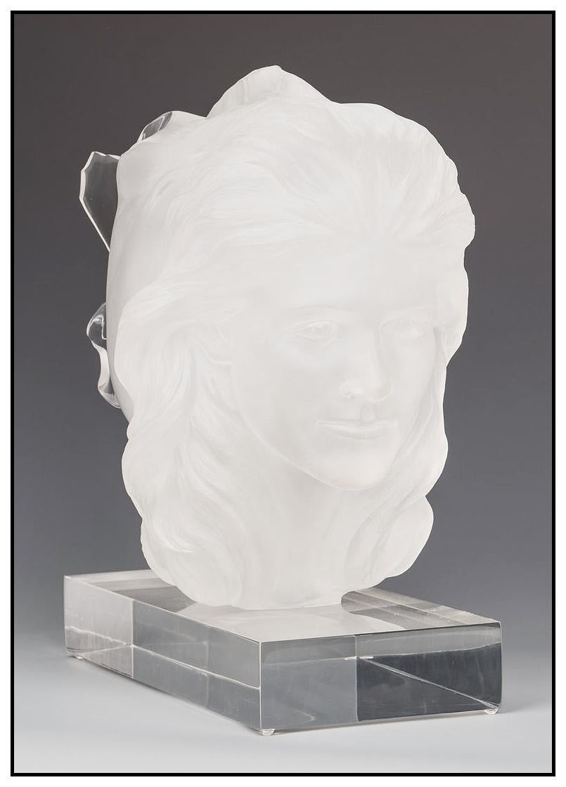 Frederick Hart Original Acrylic Sculpture Herself Signed Female Portrait Artwork For Sale 3