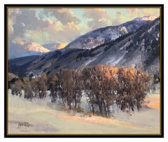 Andrew Peters Original Oil Painting on Canvas Signed Landscape Western Artwork
