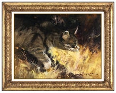 Howard Rogers Original Oil On Canvas Painting Wildlife Illustration Signed Art