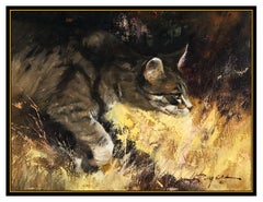 Howard Rogers Original Oil On Canvas Painting Wildlife Illustration Signed Art