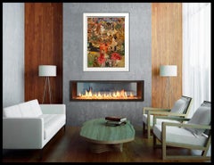 Robert Swedroe Original Mixed Media Collage on Board Signed Modern Framed Art