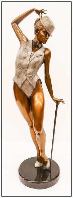 Mario Jason Large Original Bronze Sculpture Amanda Signed Dance Ballet Artwork