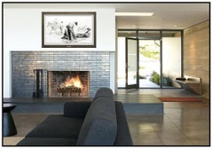 Bill Anton Large Charcoal Drawing Signed Cowboy Western Illustration Framed Art