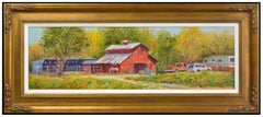 Ben Abril Original Oil Painting On Canvas Landscape Signed Large Framed Artwork