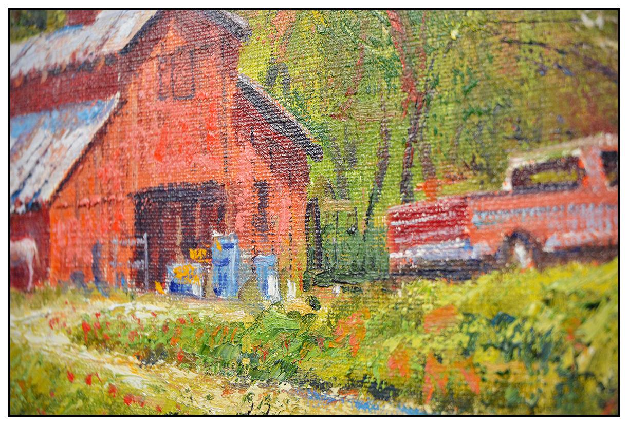 Ben Abril Original Oil Painting On Canvas Landscape Signed Large Framed Artwork 3