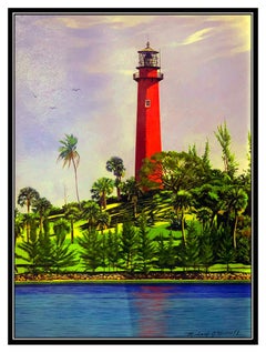 Michael Harrell Original Painting Oil on Canvas Landscape Signed Framed Artwork