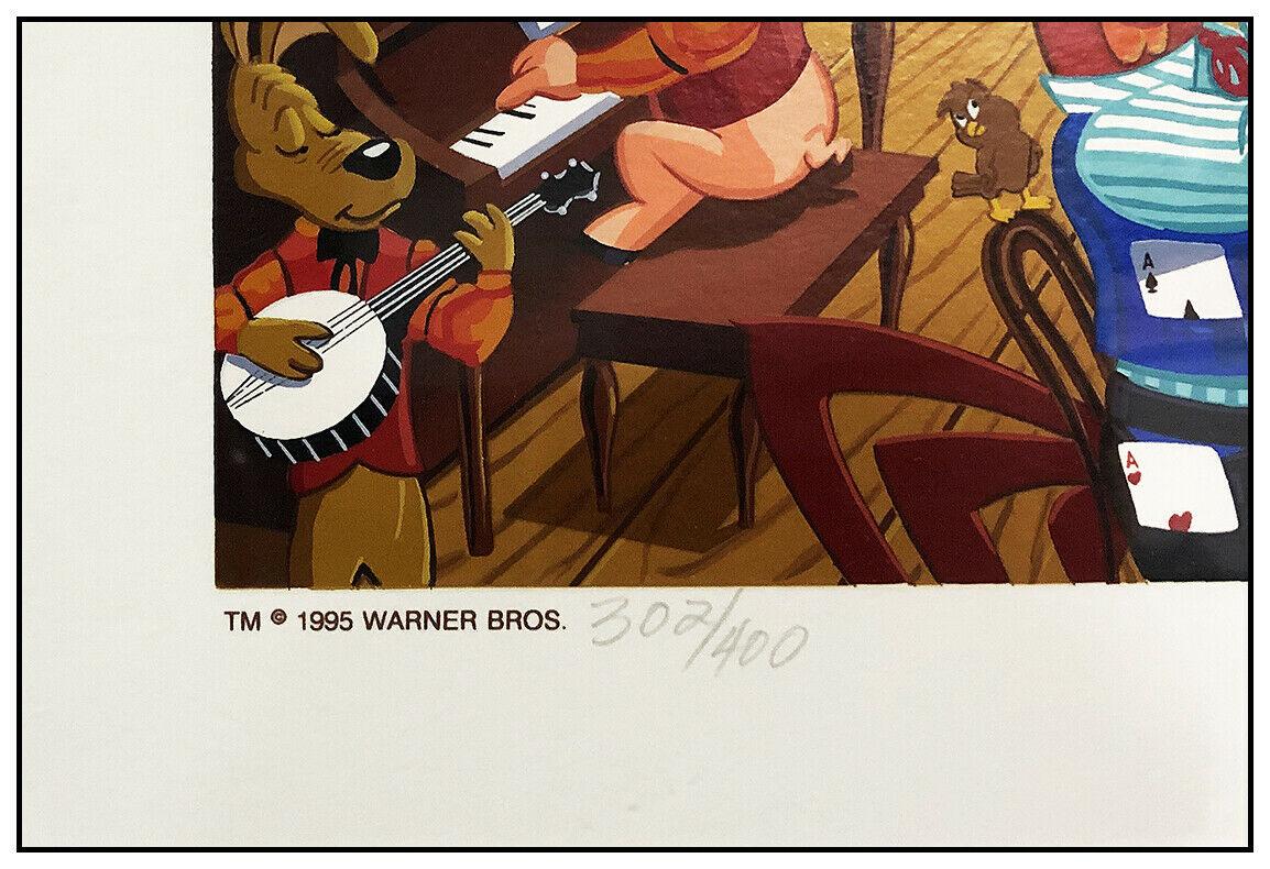 Melanie Taylor Kent Color Serigraph Signed Tune Saloon Warner Brothers Artwork For Sale 2