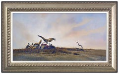 Craig Bone Original Wildlife Painting Oil On Canvas Signed Birds Animal Artwork
