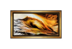 Ashton Howard Large Oil Painting on Canvas Original Signed Seascape Surf Wave