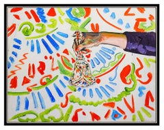 Tom Christopher Large Original Acrylic Painting On Canvas Signed Modern Artwork