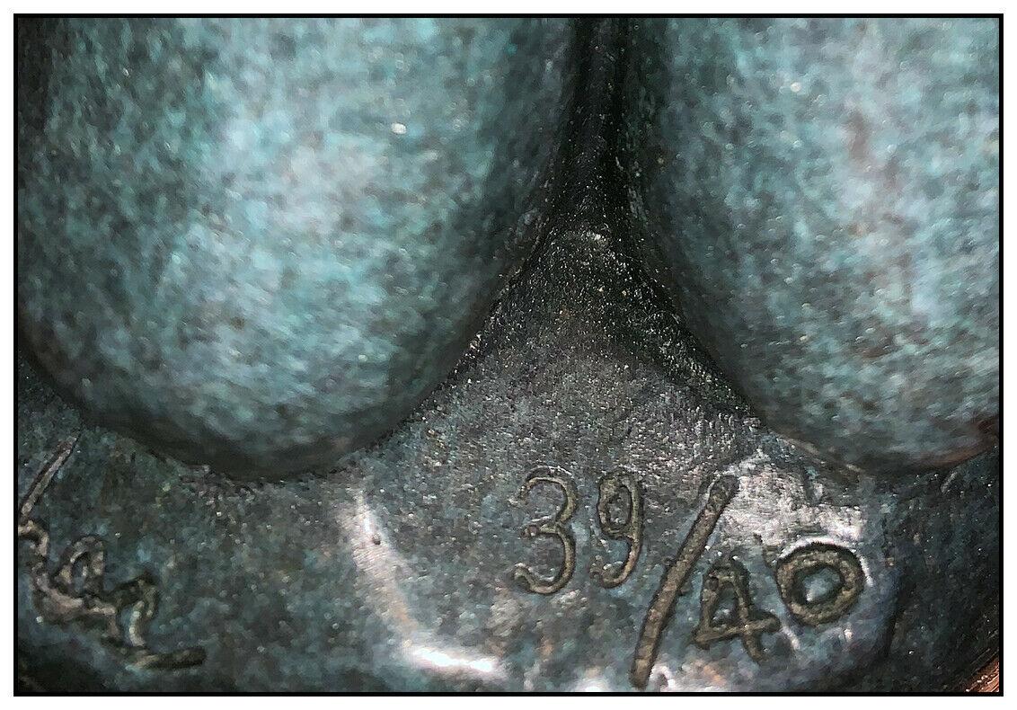 Gary Hughes Original Elephant Bronze Sculpture Full Round Signed Animal Artwork 3