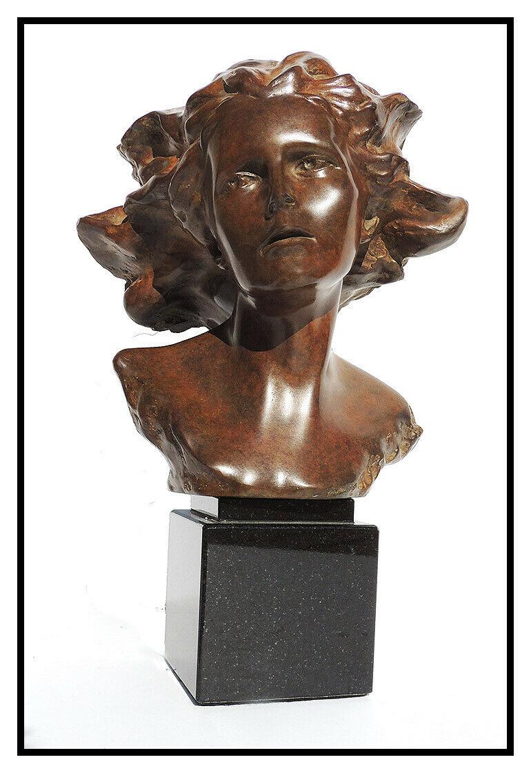 Frederick Hart Awakenings Suite Female Male Bust Bronze Sculpture Signed Artwork For Sale 1