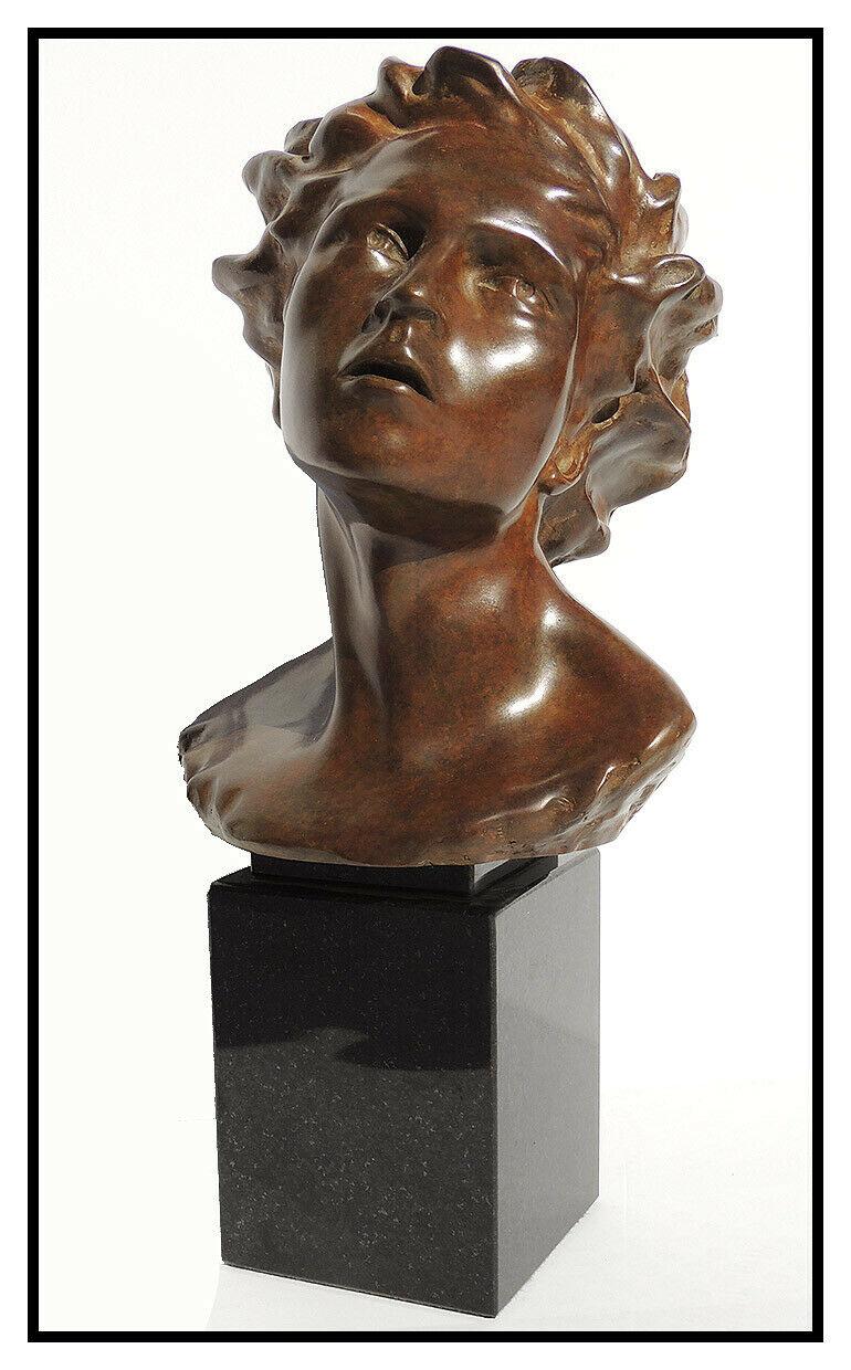 Frederick Hart Awakenings Suite Female Male Bust Bronze Sculpture Signed Artwork For Sale 4