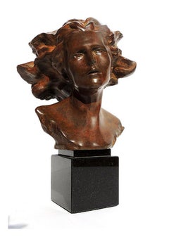 Frederick Hart Bronze Sculpture Signed Awakenings Female Bust Full Round Artwork