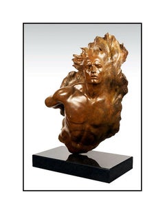 Frederick Hart Ex Nihilo Fragment 5 Large Bronze Sculpture Male Torso Signed Art