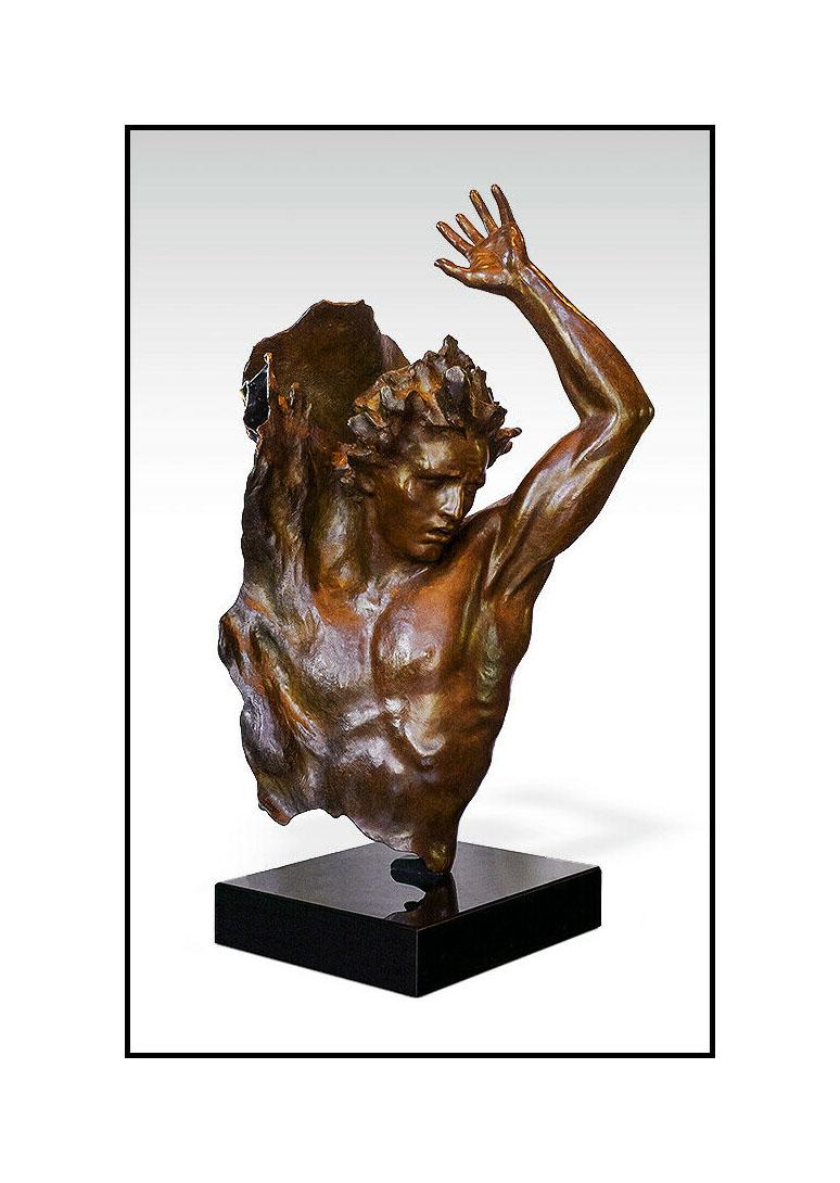 Frederick Hart Large Ex Nihilo 4 Bronze Sculpture Male Full Round Signed Artwork For Sale 1