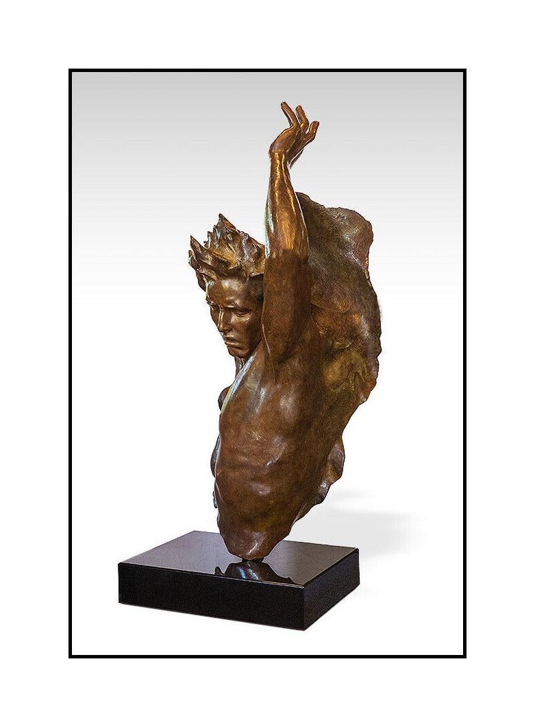 Frederick Hart Large Ex Nihilo 4 Bronze Sculpture Male Full Round Signed Artwork For Sale 2