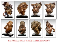 FREDERICK HART Ex Nihilo COMPLETE SET of 8 Large FULL SCALE Bronze Sculpture Art