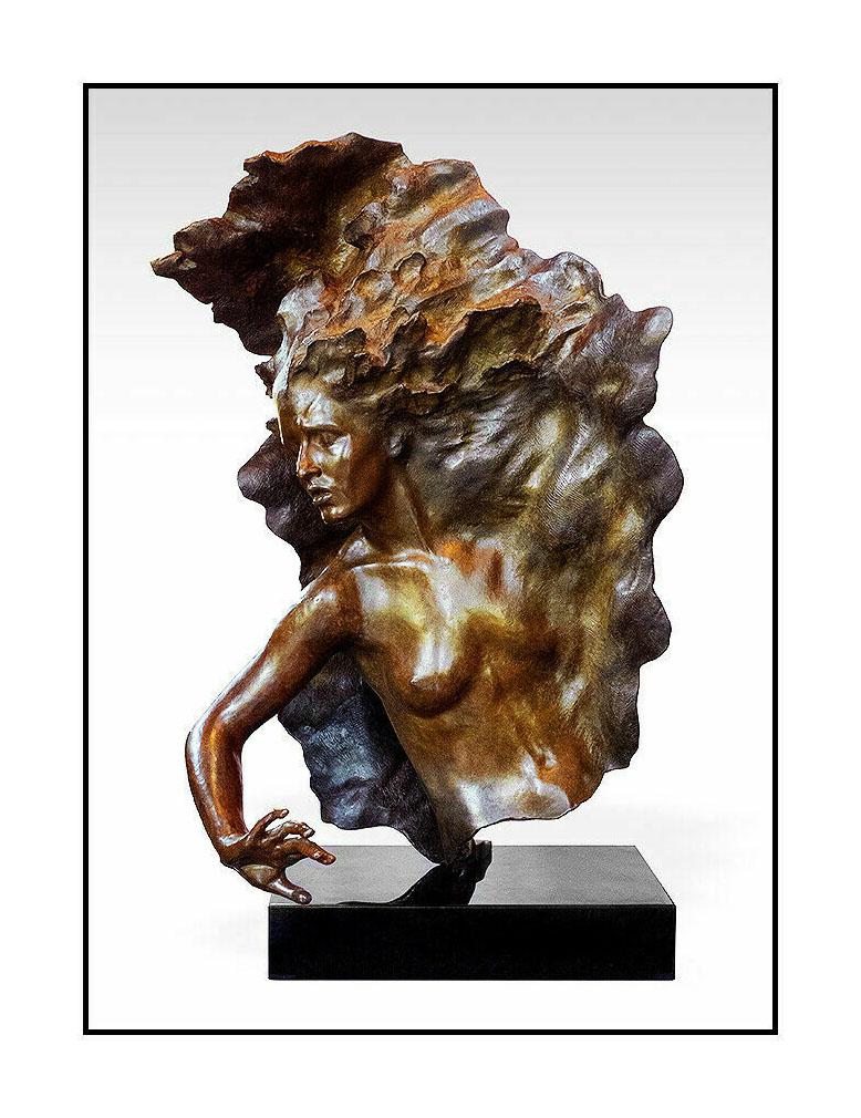 FREDERICK HART Ex Nihilo - Ensemble COMPLET de 8 grandes sculptures en bronze enchâssées - Contemporain Sculpture par Frederick Hart