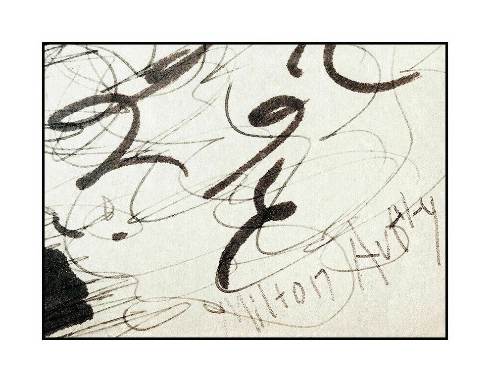 Milton Avery Authentic Original Ink Drawing Hand Signed Landscape Framed Artwork For Sale 2