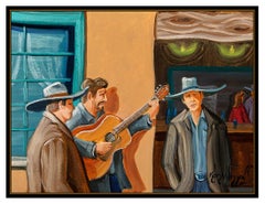 Kim Douglas Wiggins Original Oil Painting On Board Signed Illustration Artwork