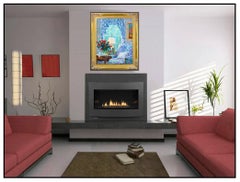 Henry Gordon Large Original Painting Oil On Canvas Signed Interior Framed Art