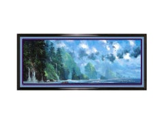 James Coleman Original Oil Painting On Canvas Signed Large Landscape Disney Art