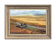 Peter Ellenshaw Original Painting Oil On Canvas Signed Landscape Disney Artwork