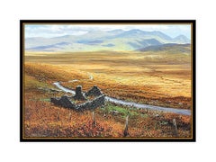 Peter Ellenshaw Original Painting Oil On Canvas Signed Landscape Disney Artwork